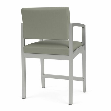 Lesro Lenox Steel Hip Chair Metal Frame, Silver, OH Eucalyptus Upholstery LS1161